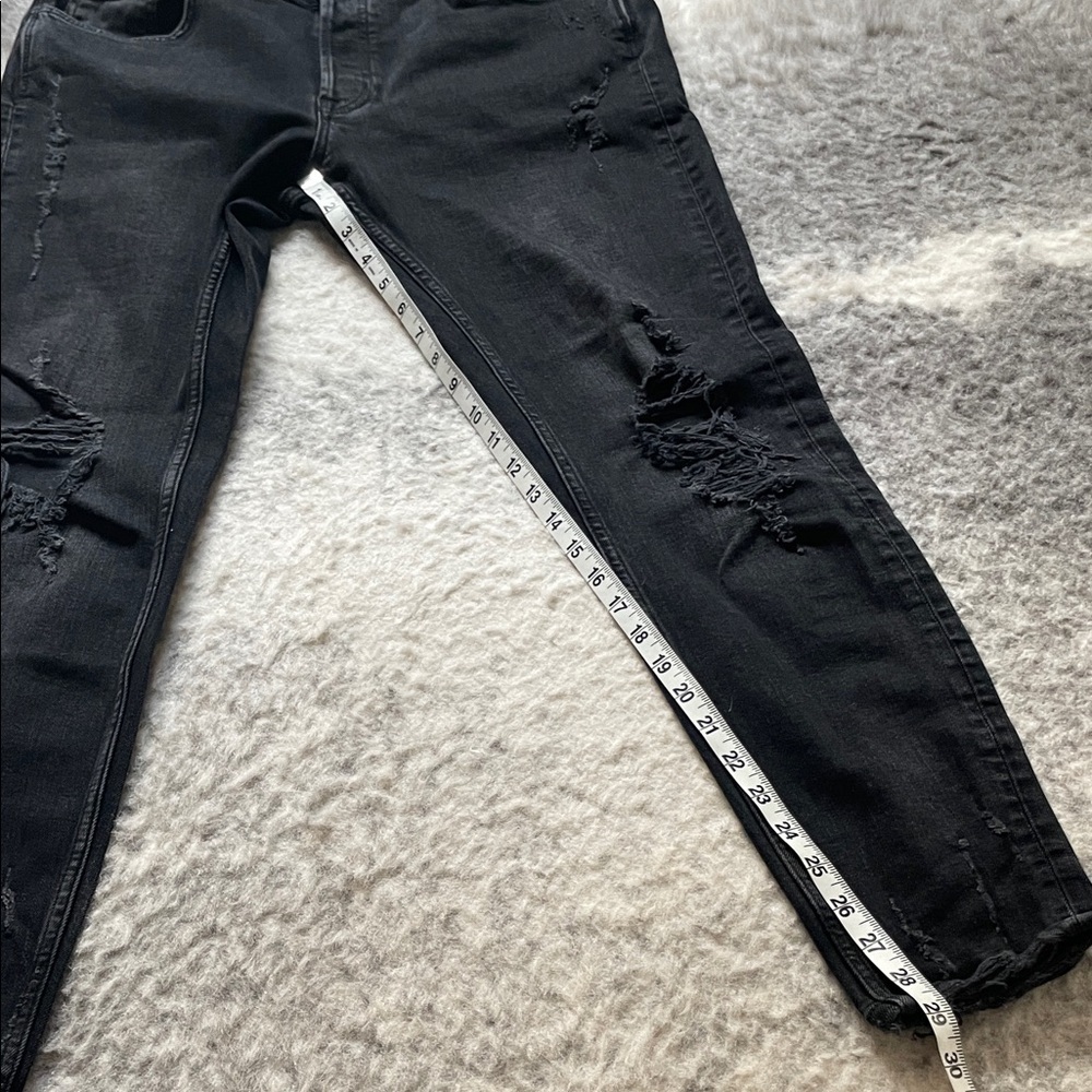 Black Distressed Skinny Jeans - Picture 6 of 7